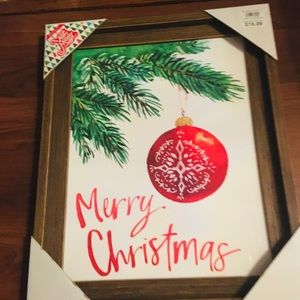NW KIRKLAND MERRY CHRISTMAS WALL ART